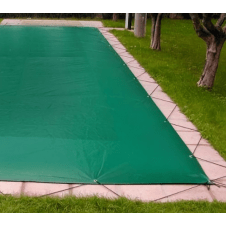 Copertura invernale mod. Twin per piscine rettangolari con occhielli e corda elastica