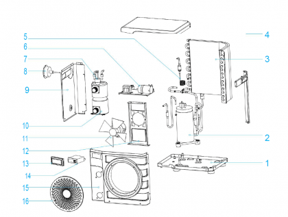 Ricambi per pompa di calore modello Poolex Nano