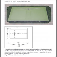 Vaschetta lavapiedi per ingresso in piscina